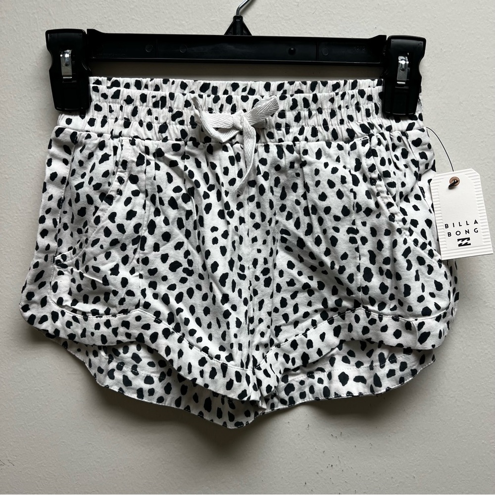 Billabong - Mad For You Girls Shorts - Black Polkadot - Size M/10 - New